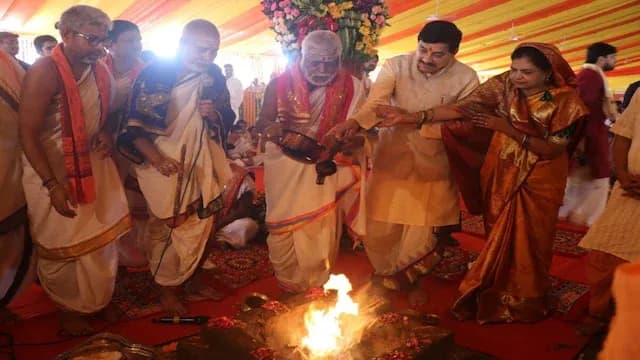 ओंकारेश्वर में कड़ी सुरक्षा के बीच सीएम मोहन यादव ने किया पंचायतन मंदिर का शिलान्यास